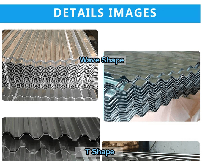 0.18mm Stärke-galvanisierte gewölbtes Metalldeckungs-Messgerät Stahlblech in Zimbabwee 1