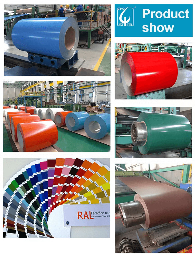 Vor gemalte galvanisierte Stahlspule 600 - 1250MM Korrosionsbeständigkeits-Eigentum 2