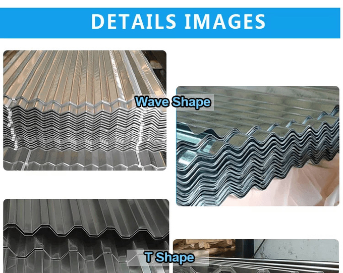 0.18mm Stärke-galvanisierte gewölbtes Metalldeckungs-Messgerät Stahlblech in Zimbabwee 1