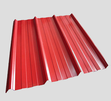 DX53D-Farbüberzogenes Überdachungsblatt runzelte die rote Farbe, die EN-10169 überdacht