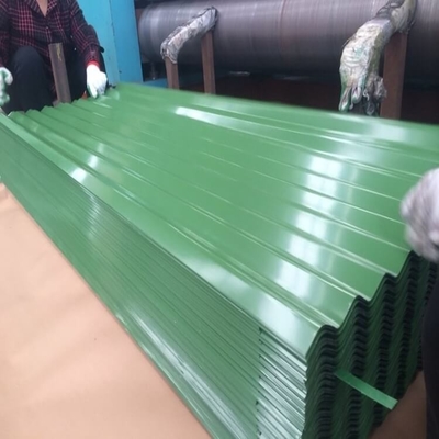 PET 30-275g/M2 Grün-Metalldach täfelt RAL 9012 färbte gewölbte Blechtafeln