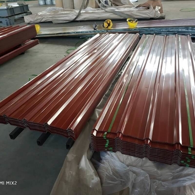 750mm Farbüberzogenes Überdachungsblatt SGCC Gi-Farbüberzogenes Wellblech