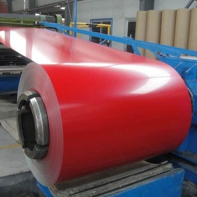 Roter vorgestrichener galvanisierter Stahlspulen ISO9001 Gi-Blatt-nullflitter PPGI 610mm
