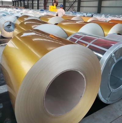 Goldene SGCC vorgestrichene Stahlspulen-Farbe beschichtete flache Stahlspule Ppgl