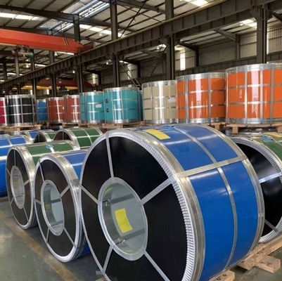 Umwickelt überzogene Farbe galvanisierter Stahl Beschichtung Identifikation 508/610mm der Rückseite-5-10um