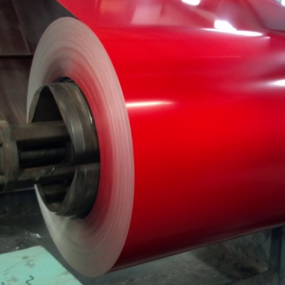 Roter vorgestrichener galvanisierter Stahlspulen ISO9001 Gi-Blatt-nullflitter PPGI 610mm